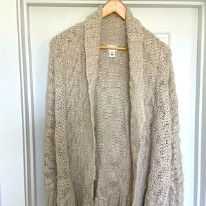 Maternity Cardigan. Cream Knit. Size Large